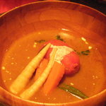 マファリカフェ - スープカレーは，トマトの酸味が強い味でした。