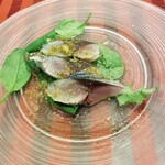 三栗 - 今日の前菜は〆さばのカルパッチョ