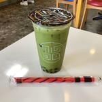 ミスタードーナツ - ドリンク写真:タピオカ 宇治抹茶オレ 520円+税(テイクアウト価格)