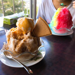 楽食＊宝山 - キャラメル・マキアート氷＆レインボーかき氷