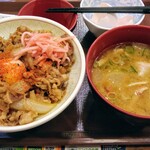 すき家 - 牛丼中盛モーニング　600円