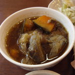 一力 - かぼちゃとなすを炒めた煮付け