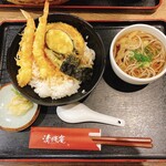 清修庵 - 天丼・ミニ蕎麦セット