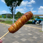 亀山パーキングエリア下り線 外設売店 - 肉巻きおにぎりドッグ