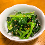 八紘学園 農産物直売所 - 【2020年06月】ほうれん草を「おひたし」で頂きました、旨い(^^)/