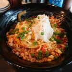 三角山五衛門ラーメン - ぶっかけラーメン:実物ver  柚子胡椒は別盛りにすべきじゃない？