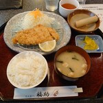 とんかつ福助 - ランチ限定ロースかつ定食800円（税込）