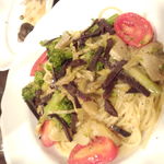 アンフォラ - マグロの心臓塩漬けとブロッコリーのアーリオ・オーリオ　¥1200