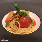 カーサ・デル・チーボ - 生ｳﾆとﾌﾙｰﾂﾄﾏﾄ冷製ｽﾊﾟｹﾞﾃｨｰﾆ