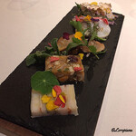 カーサ・デル・チーボ - 穴子ﾃﾘｰﾅ､鮟鱇ﾃﾘｰﾅ､桜鱒ｶﾙﾊﾟｯﾁｮ､蛸ﾃﾘｰﾅ､鮃 椎茸〆