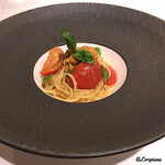 カーサ・デル・チーボ - 生ｳﾆとﾌﾙｰﾂﾄﾏﾄ冷製ｽﾊﾟｹﾞﾃｨｰﾆ