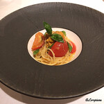 カーサ・デル・チーボ - 生ｳﾆとﾌﾙｰﾂﾄﾏﾄ冷製ｽﾊﾟｹﾞﾃｨｰﾆ