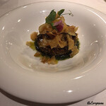 カーサ・デル・チーボ - 鮑と鮑の肝のRiso al salto