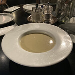 ベーカリー&レストラン 沢村 - 冷製コーンスープ。