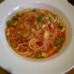 TRATTORIA La Wasabi - えんどう豆とイカのポモドーロ