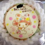 ラ・ブランシュ - メロンのショートケーキ7号サイズ（キャラクターケーキマイメロディ）