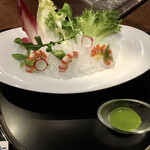 横浜うかい亭 - 前菜
      才巻海老のマリネ　サラダ
      2020.07