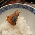 滋味 康月 - 2杯目はへしこで♡魚の脂が♡