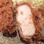 南青山 とんかつ 赤月 - 白王豚ロースかつ膳厚切りアップ