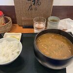 三福屋 - カレーうどんと白ごはん(小)