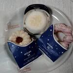 ミスタードーナツ - 左から：「レモンもちクリームフレンチ」「大福ドーナツレモン」「ポン・デ・いちごもちクリーム」