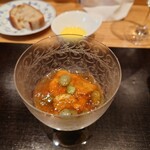 やまぐち - ウニと干し貝柱のジュレ