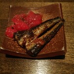 Tsubokichi - 付き出しイワシ、クラゲの梅肉和え