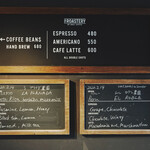 THE ROASTERY BY NOZY COFFEE - その日ごとのエスプレッソドリンクのテイストが記載されています。