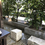 赤穂パークホテル - 外の通りが見える席