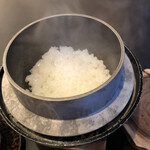 赤穂パークホテル - 炊き立ての白ご飯、