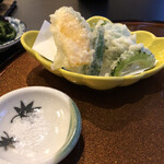 赤穂パークホテル - 鱧入り天ぷら、ちょと遅かったけどね