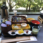 赤穂パークホテル - 朝食、味噌汁は小鍋で炊いてる