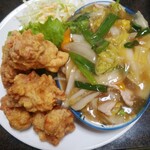 Hourai - 日替り定食鶏唐揚・八宝菜