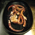 もんじゃ　鉄板　お好み焼　のだ - げそ焼き