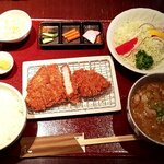 豚肉創作料理 やまと  - ロースカツ150g（豚汁に変更）（2020.7）