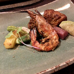 まさら庵TAKUMI - メイン料理 ポーク、えび、タンドリーチキンと奈良県産のお野菜たち