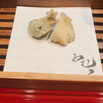 天ぷら酒房 西むら - 鮑・肝