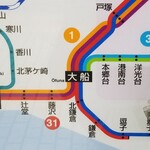 Tsukiji Sushichou - 路線図。