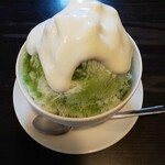 珈琲屋らんぷ - 宇治抹茶かき氷(小豆なし)