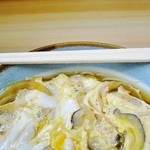 丸川屋 - 「玉子とじそば」上側からです（6/18UP）