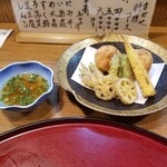 たけし家 - 海老しんじょと季節の野菜天婦羅盛合せ