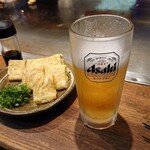 広島焼 勝成 - 卵焼きと生ビール