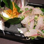 地魚 さとう - 一本釣りのアジ タタキ