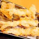 天ぷら定食まきの - 海老３本、舞茸