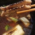 蕎麦と料理 瀬口 - 鴨せいろ(鴨肉アップ)