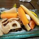 俺のフレンチ - 地場野菜の自家製ピクルス　480円