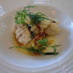 アマンダンヒルズ - 魚料理：鱧のフリット・エスカベーシュ仕立て