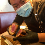 コグスダイニングカグラザカ - 佐賀牛フィレレアステーキサンド