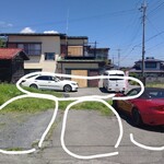 ひがしうら - 店舗向かって左に4台前後駐車可