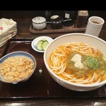 辨慶うどん - おぼろうどん600円 かやくご飯小200円